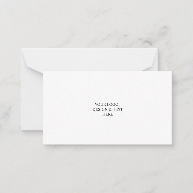 White Personalised – Your Logo & Text Here  Card (Front)