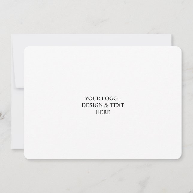 White Personalised – Your Logo & Text Here  Card (Front)