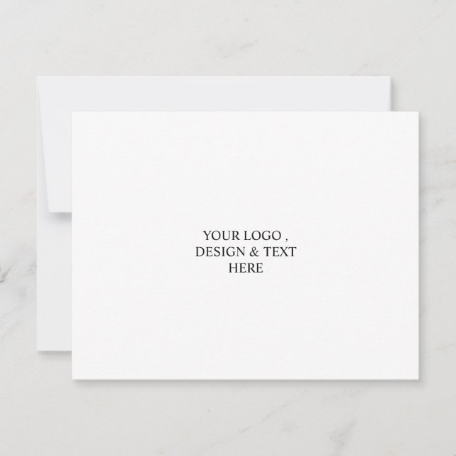 White Personalised – Your Logo & Text Here  Card (Front)
