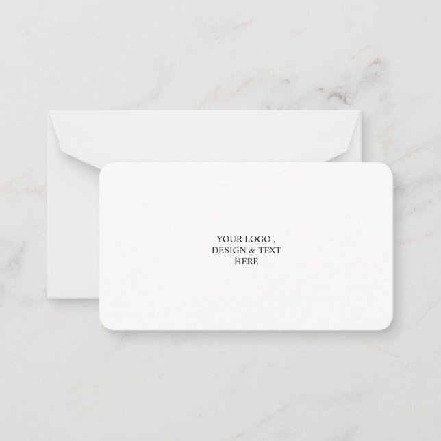 White Personalised – Your Logo & Text Here  Card (Front)