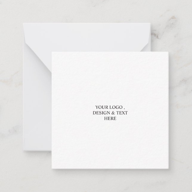 White Personalised – Your Logo & Text Here  Card (Front)