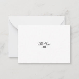 White Personalised – Your Logo & Text Here  Card