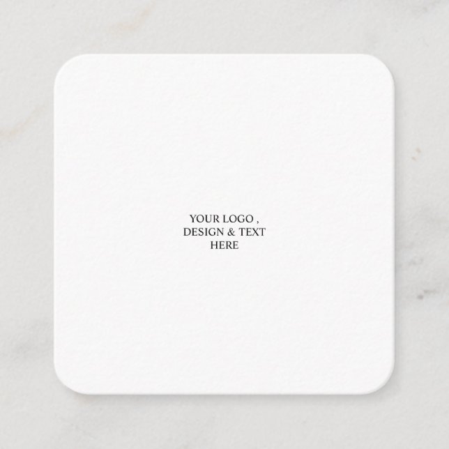 White Personalised – Your Logo & Text Here  Enclosure Card (Front)