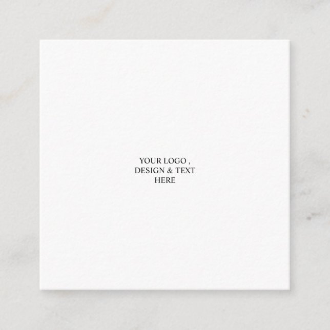 White Personalised – Your Logo & Text Here  Enclosure Card (Front)