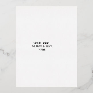 White Personalised – Your Logo & Text Here Foil Holiday Postcard