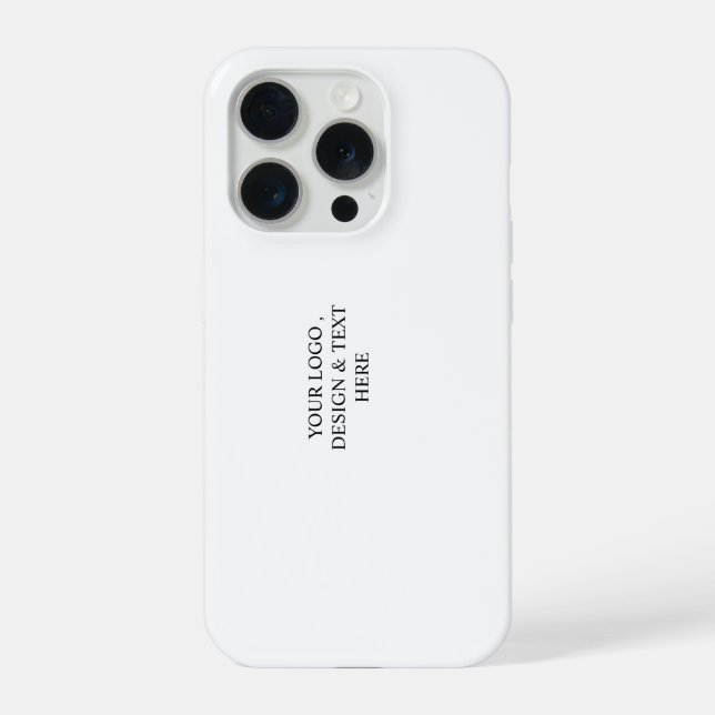 White Personalised – Your Logo & Text Here iPhone Case (Back)