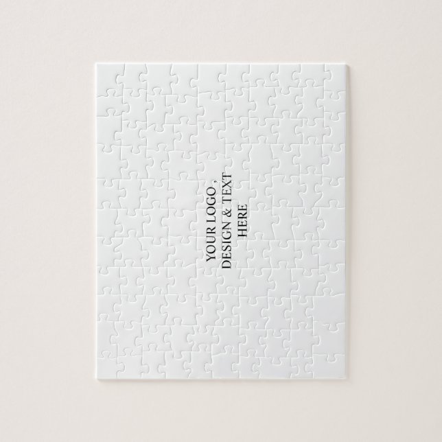 White Personalised – Your Logo & Text Here  Jigsaw Puzzle (Vertical)