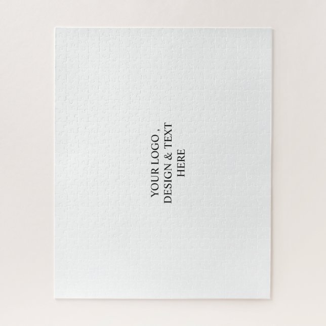 White Personalised – Your Logo & Text Here  Jigsaw Puzzle (Vertical)