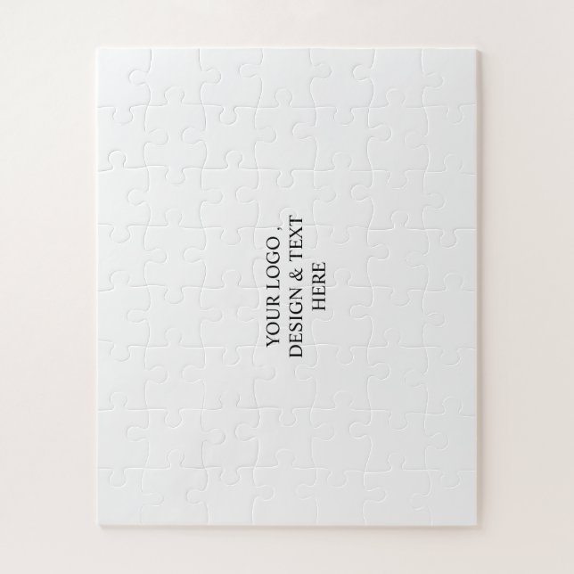 White Personalised – Your Logo & Text Here  Jigsaw Puzzle (Vertical)