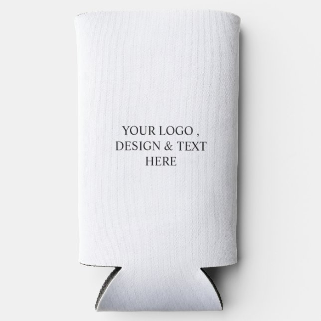 White Personalised – Your Logo & Text Here Seltzer Can Cooler (Front)
