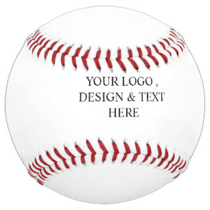 White Personalised – Your Logo & Text Here Softball
