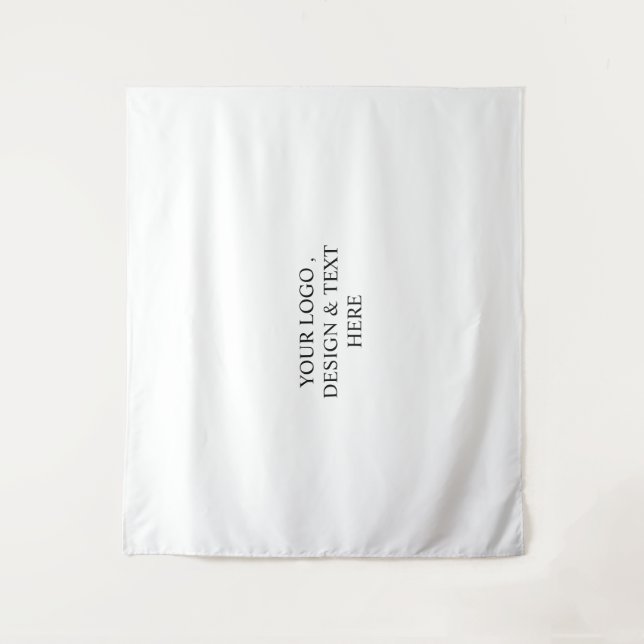 White Personalised – Your Logo & Text Here  Tapestry (Front)