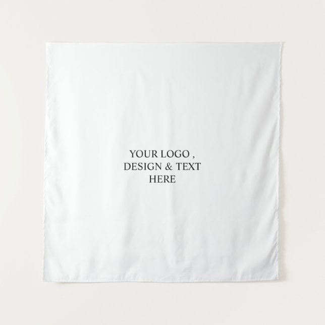 White Personalised – Your Logo & Text Here  Tapestry (Front)