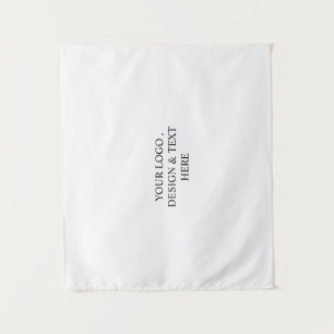 White Personalised – Your Logo & Text Here Tapestry