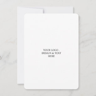 White Personalised – Your Logo & Text Here Thank You Card