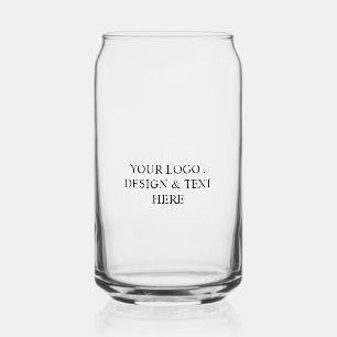 White Personalized – Your Logo & Text Here Can Glass