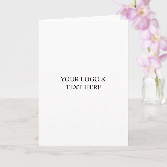 White Personalized – Your Logo & Text Here Card (Orchid)