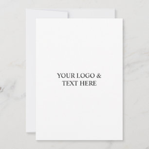 White Personalized – Your Logo & Text Here Holiday Card