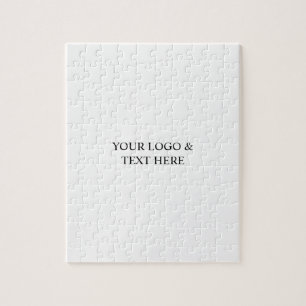 White Personalized – Your Logo & Text Here Jigsaw Puzzle