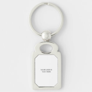 White Personalized – Your Logo & Text Here Key Ring