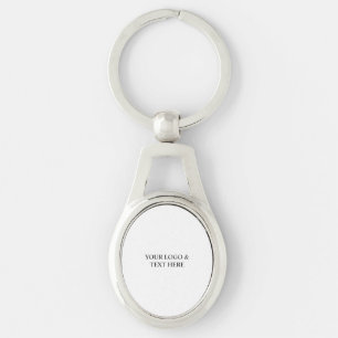 White Personalized – Your Logo & Text Here Key Ring