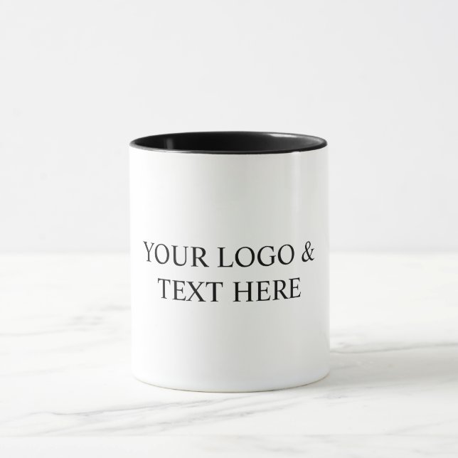 White Personalized – Your Logo & Text Here Mug (Center)