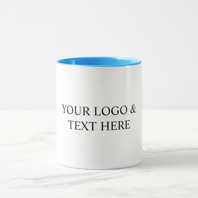 White Personalized – Your Logo & Text Here Mug (Center)