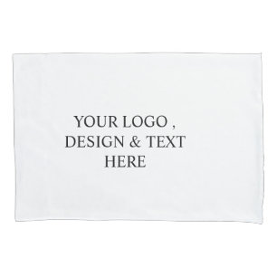 White Personalized – Your Logo & Text Here Pillowcase