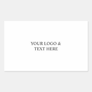 White Personalized – Your Logo & Text Here Rectangular Sticker