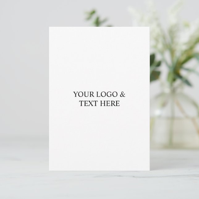 White Personalized – Your Logo & Text Here Save The Date (Standing Front)