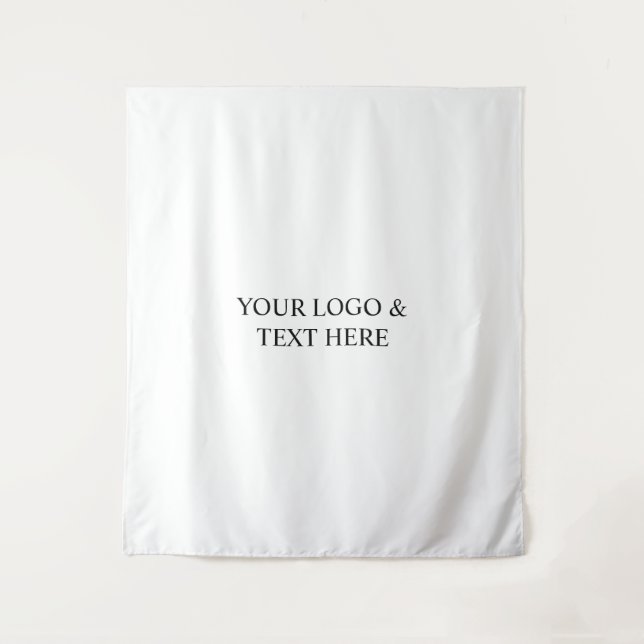 White Personalized – Your Logo & Text Here Tapestry (Front)