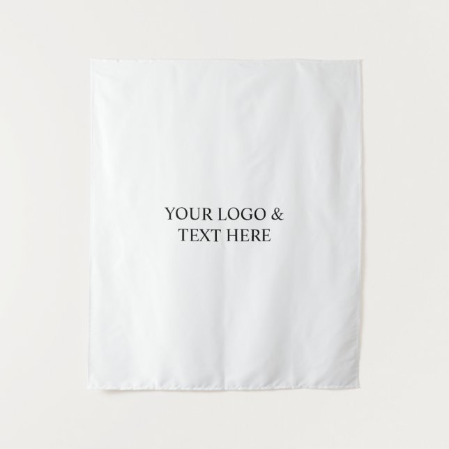 White Personalized – Your Logo & Text Here Tapestry (Front)