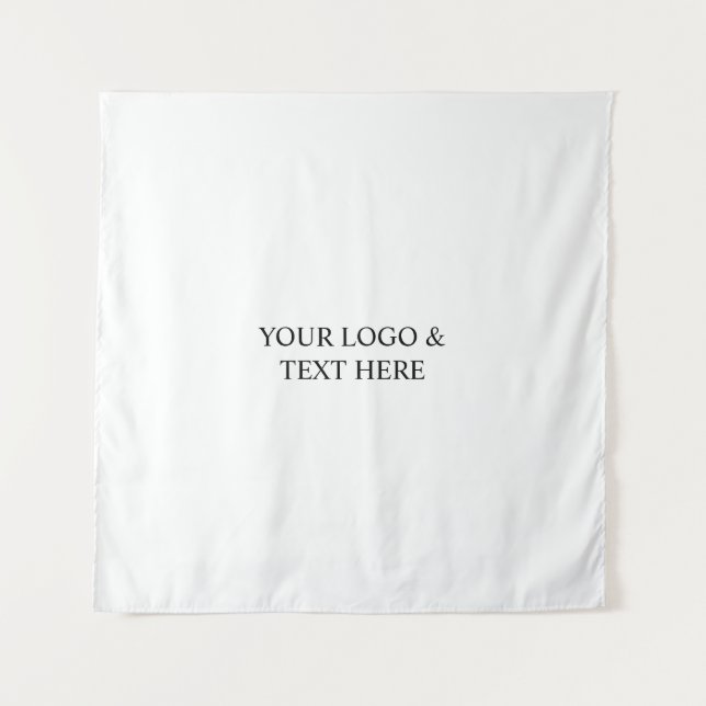 White Personalized – Your Logo & Text Here Tapestry (Front)