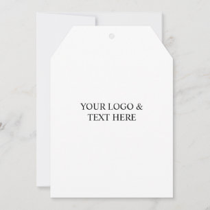 White Personalized – Your Logo & Text Here Thank You Card