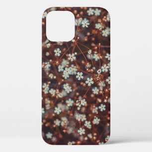 WHITE PETALED FLOWERS iPhone 12 CASE