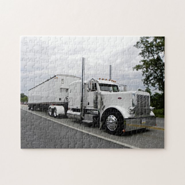 White Peterbilt 379 Puzzle (Horizontal)