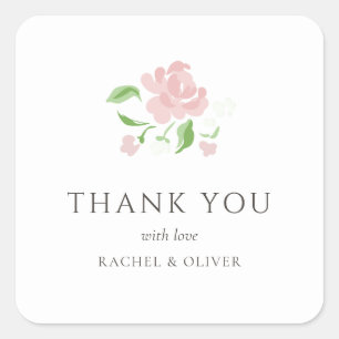 White   Petit Floral Wedding Sticker