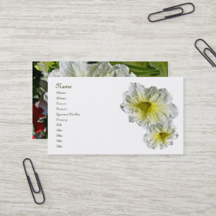 White Petunia Series Business Card