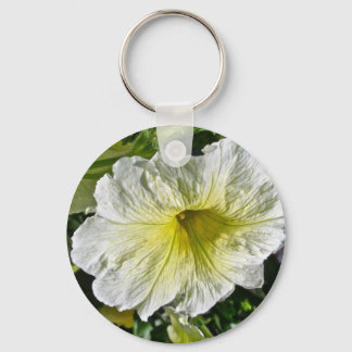White Petunia Series Coordinating Items Key Ring