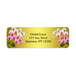 White Phalaenopsis Orchid Flowers Labels