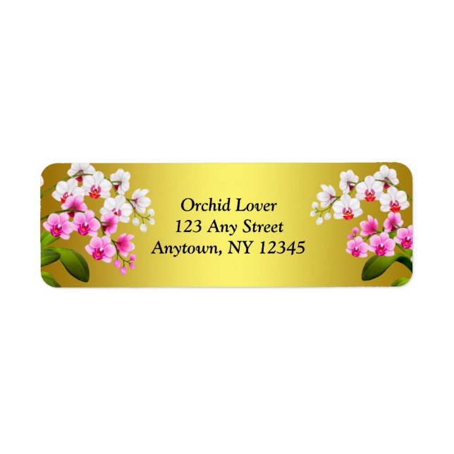 White Phalaenopsis Orchid Flowers Labels (Front)
