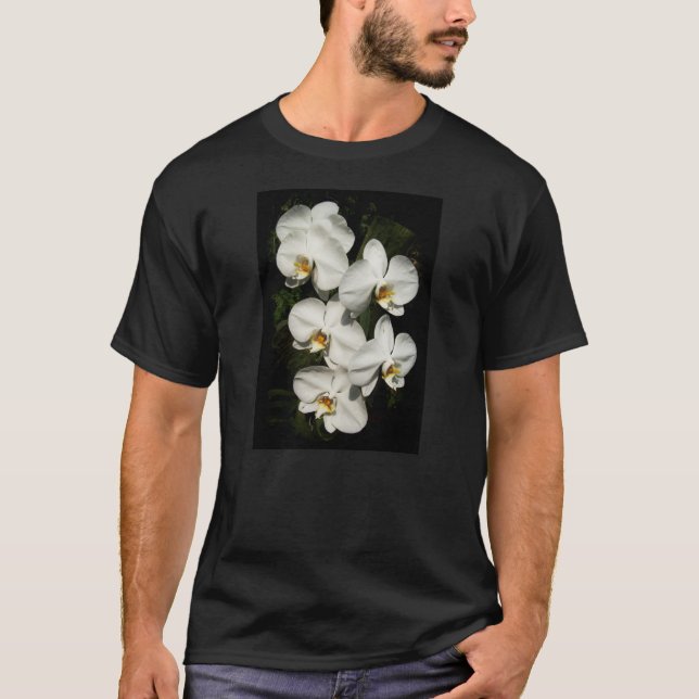 White phalaenopsis orchids T-Shirt (Front)