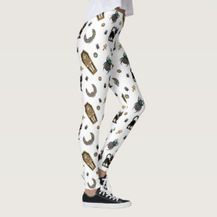 🤍 White Pharaoh Mummy Halloween Tee 🎃👑 Leggings