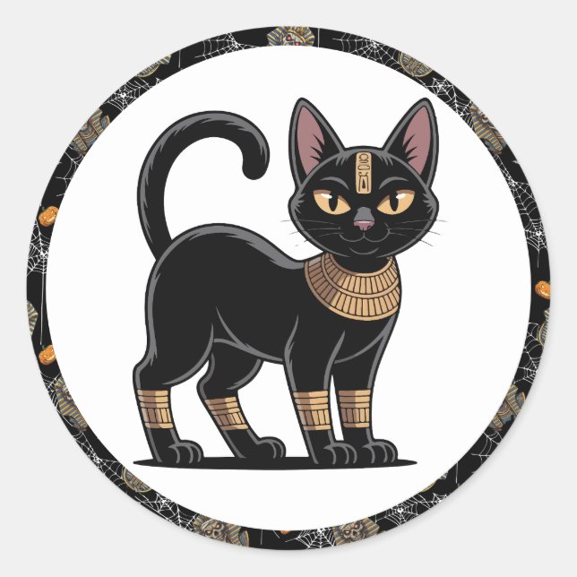 🤍 White Pharaoh Mummy Stickers 🎃👑 (Front)