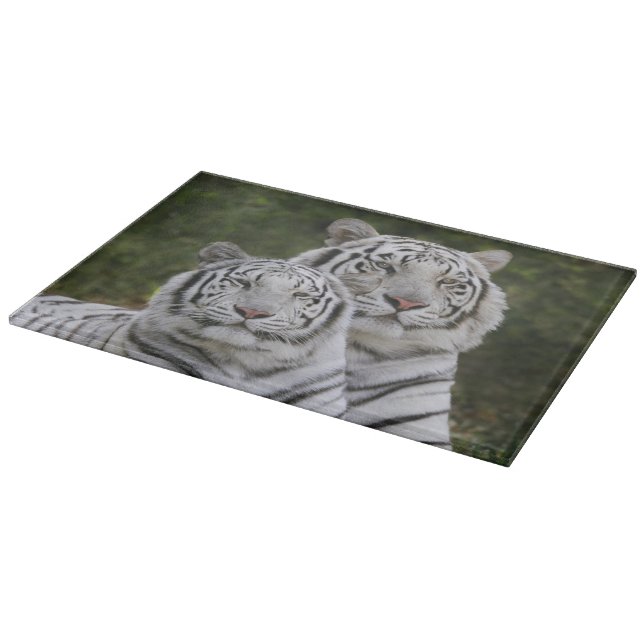White phase, Bengal Tiger, Tigris Cutting Board (Corner)