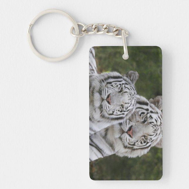 White phase, Bengal Tiger, Tigris Key Ring (Front)
