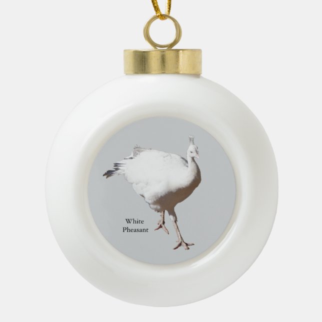 White Pheasant ornament (Front)
