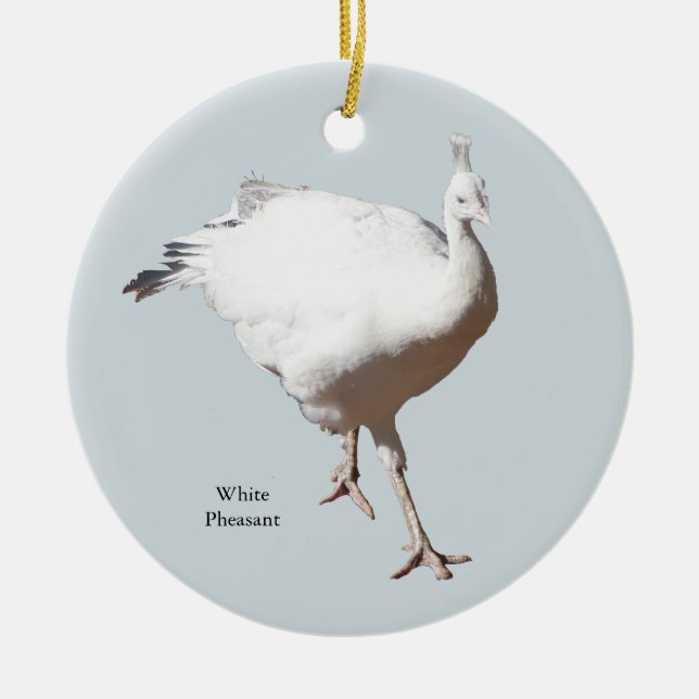 White Pheasant ornament (Front)
