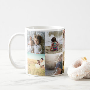 White photo colage coffee mug