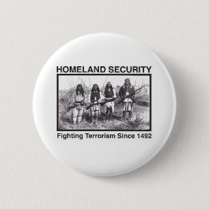 White Photo Indian Homeland Security 6 Cm Round Badge